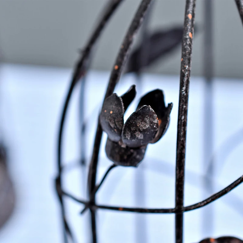 2 комплекта розы черная железная клетка для птиц корзина настольные искуственные