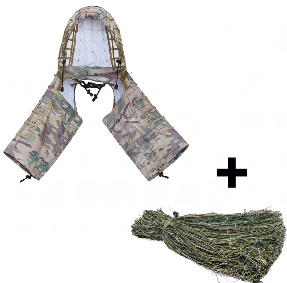 CP Wooddland ROCOTACTICAL военный Снайпер Ghillie Viper Hood Combat Ghillie Suit Foundation Custom Ghillie Hood Jacket камуфляж, лесная местность - Цвет: CP Wooddland