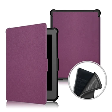 PC-Purple Ультра тонкий магнитный чехол для принципиально Kobo Clara HD N249 Smart Стенд из кожи ПУ и ТПУ задняя крышка для kobo clara hd чехол - Цвет: PC-Purple