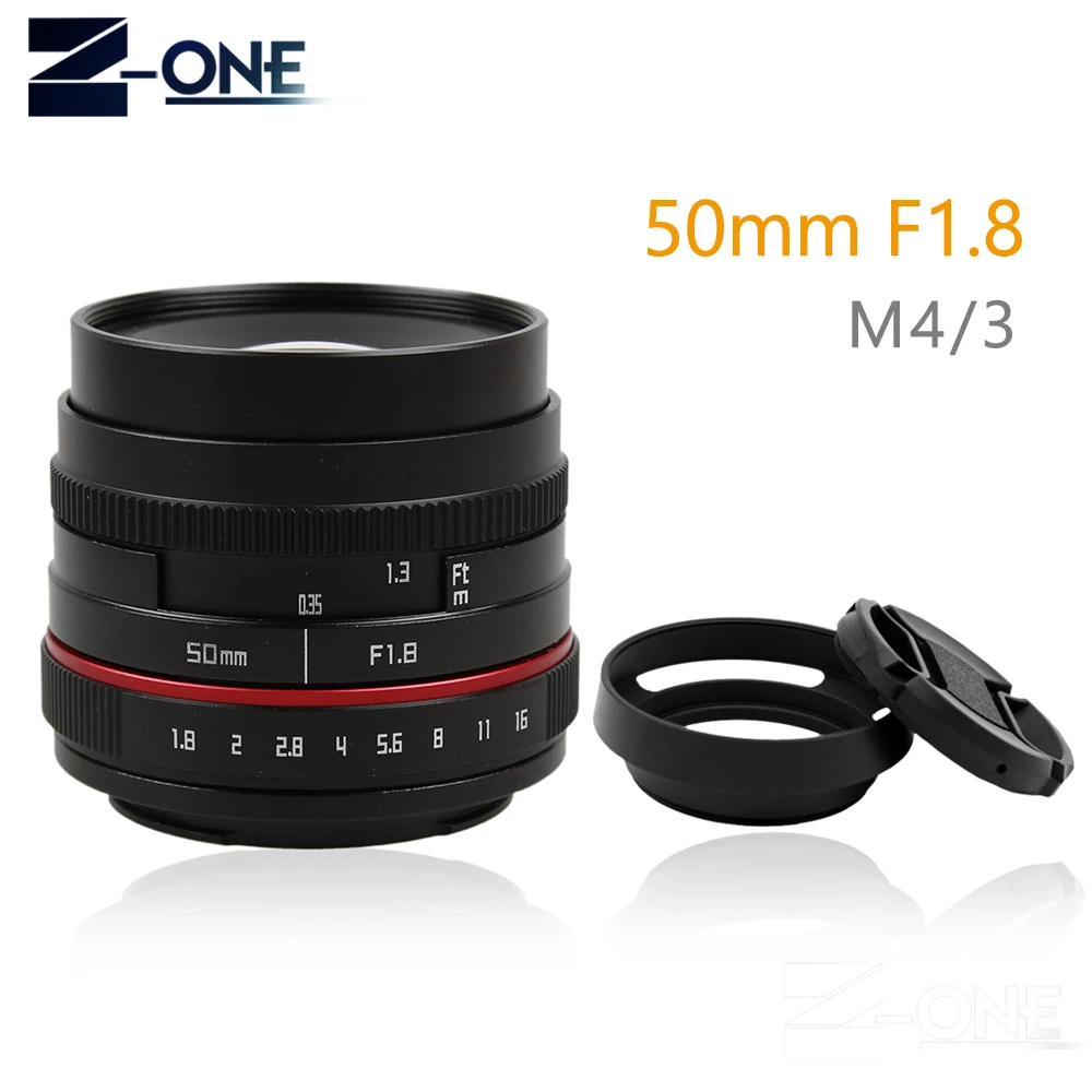 

New 50mm f/1.8 APS-C F1.8 camera Lens for Olympus Panasonic M43 MFT EP5 OMD EM5 E-M1 E-M1 Mark II E-M5 E-M5