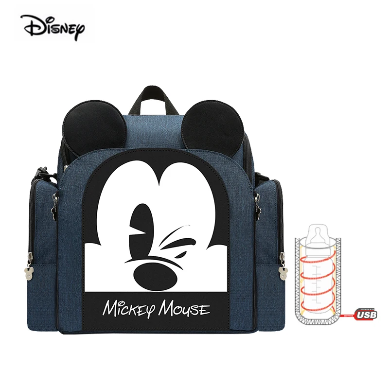 Сумка для детского обеденного стула disney, многофункциональная сумка для подгузников, переносное безопасное сиденье, водонепроницаемая сумка для мамы, рюкзак для подгузников для путешествий - Цвет: Mickey Navy