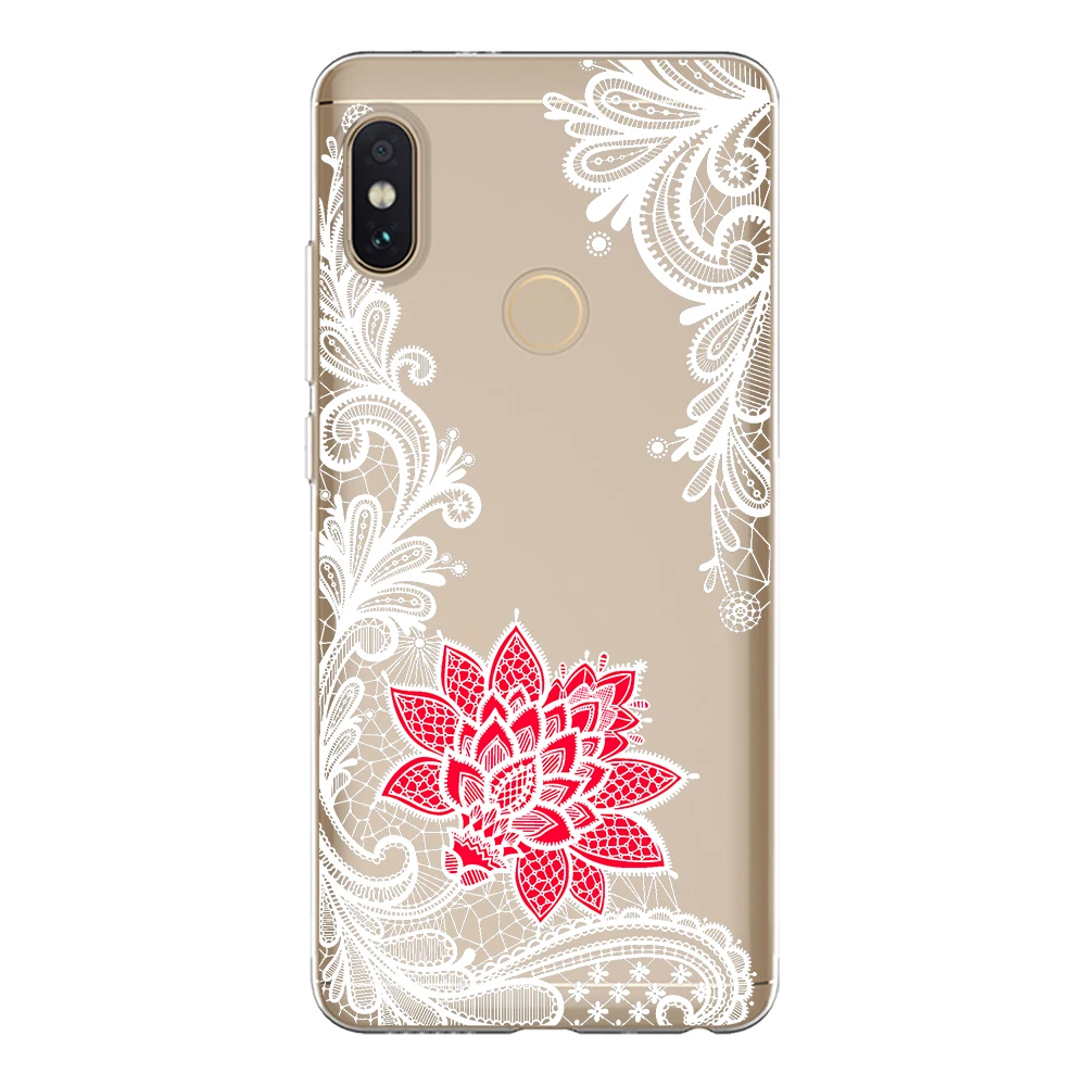 Мягкий чехол из ТПУ для Xiaomi Redmi 5 Plus 6 6A Note 4 4X Pro силиконовый мандала кружевной