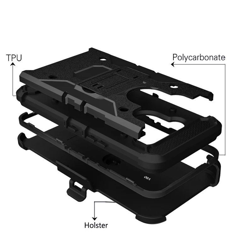 Heavy Duty Shockproof Hybrid Full-Body Protection Case Cover with Swivel Belt Clip and Kickstand for LG V50 ThinQ | Мобильные