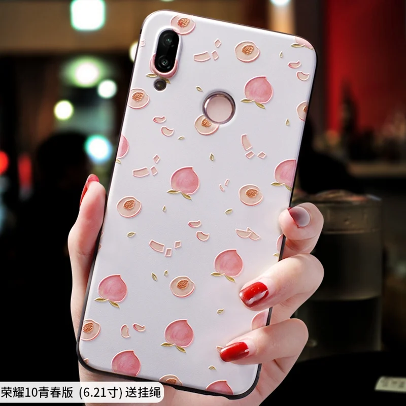 15 HONOR 10 LITE Honor20 мультяшный милый персиковый чехол с тиснением авокадо для huawei HONOR 20 PRO, V20, 20i, Honor 10, V10, 10 lite, 8x чехол-крышка - Цвет: 15 HONOR 10 LITE