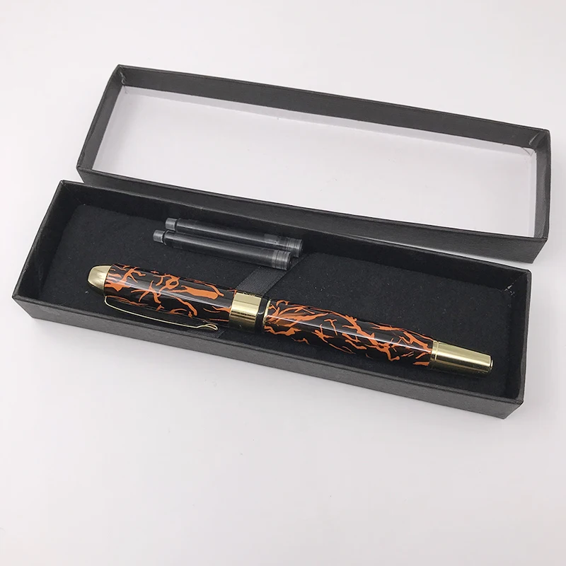 Hot Fashion Jinhao luxury Iraurita Fountain Pen Ink Set Fine Nib Student Pens Business Office Christmas Gift Stationery | Канцтовары для