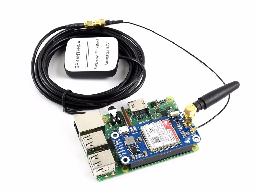 NB IoT / eMTC EDGE GPRS GNSS HAT для Raspberry Pi основанный на SIM7000C доступен только в
