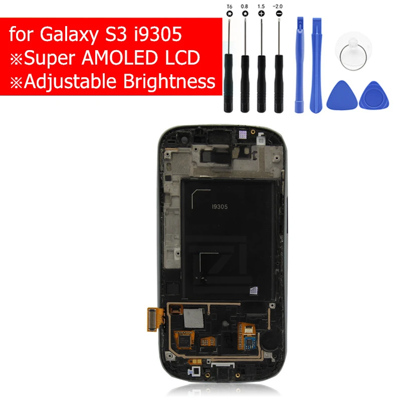 ЖК дисплей с рамкой для Samsung galaxy S3 i9305 дигитайзер сенсорным экраном Galaxy запасные