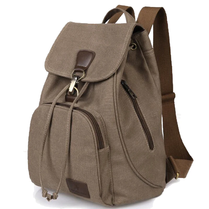 

Canvas Backpack Vintage Rucksack Daypack with Adjustable Straps