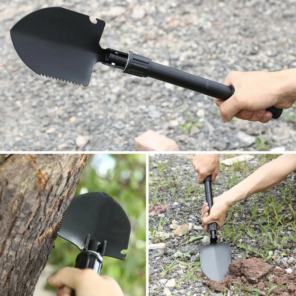 

1 Set High Quality Multi-Purpose Military Tactical Folding Shovel Camping Hiking Survival Tools New #8AX00135#
