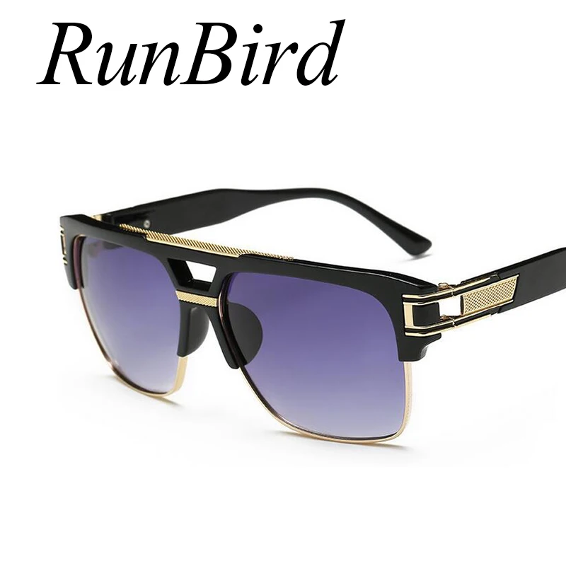 Солнечные очки RunBird в стиле ретро UV400 для мужчин и женщин модные роскошные