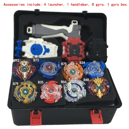 8PCS - B Набор топов пусковые установки Beyblade игрушки Toupie Металл God Burst волчок Bey Blade Blades игрушки bay blade bables - Цвет: 8PCS - B