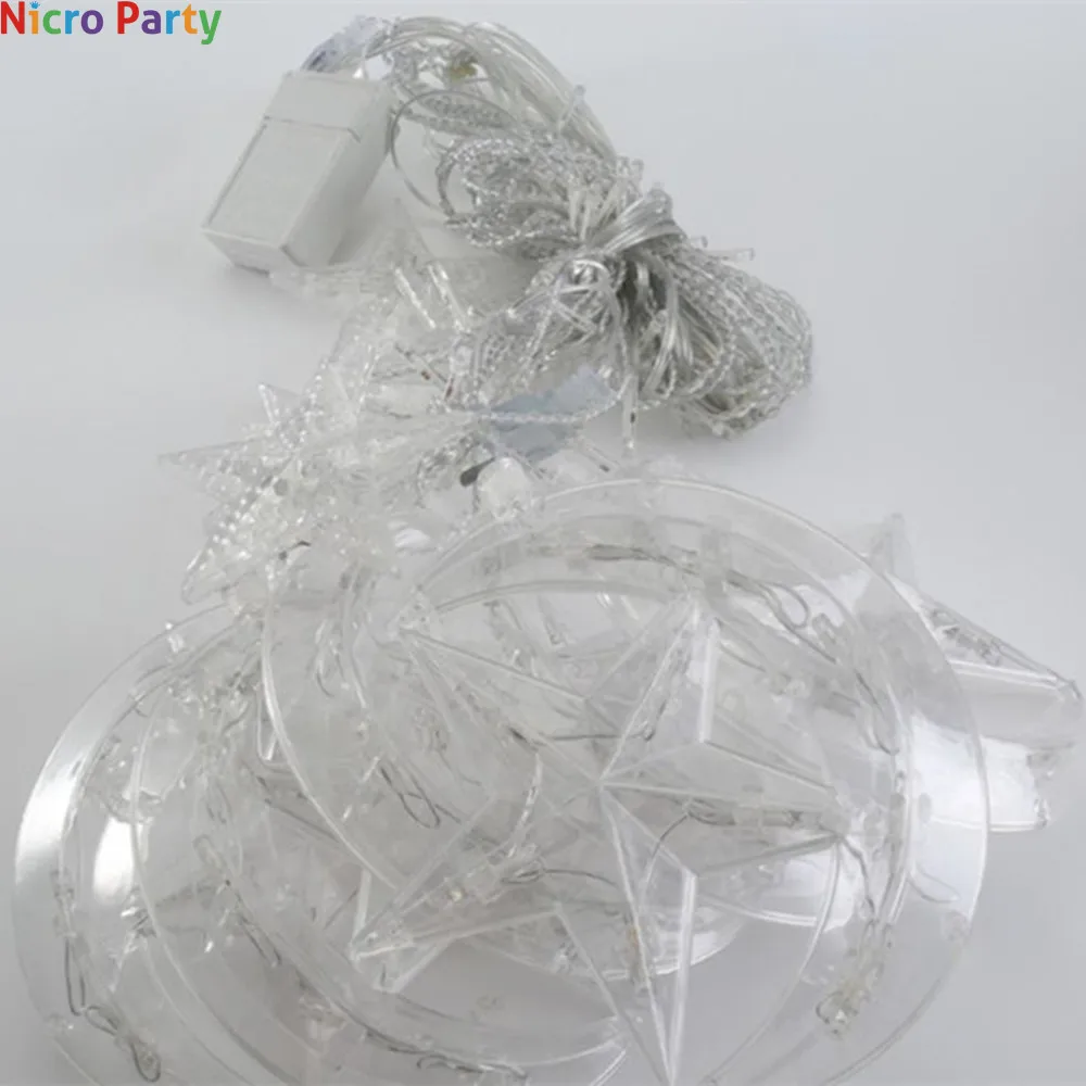 Рождественская гирлянда Nicro Moon Star светодиодный светильник s украшения на Рамадан