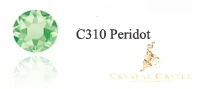 C310 Peridot Стразы с цветным замком из кристаллов высшего класса 6А, блестящие стразы для рукоделия, швейные и тканевые Стразы для одежды, стразы для горячей фиксации - Цвет: C310 Peridot