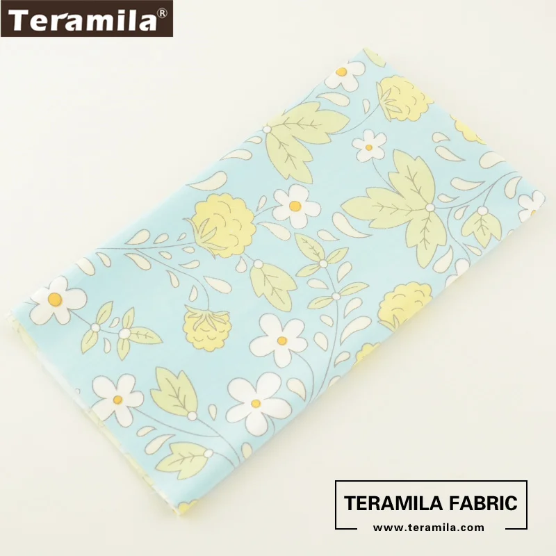 Ткань Teramila 100% хлопок зеленый саржевый материал простыня сделай сам для