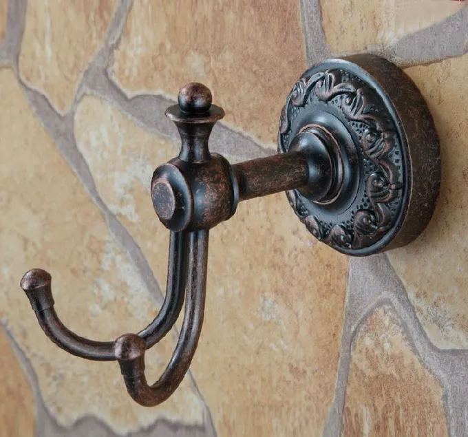 

Аксессуары для ванной комнаты, красная, медная, античная, латунная, настенное крепление, крючки для одежды, пальто, шляпа, сумка, держатель для полотенце, aba154