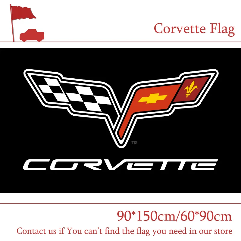 90*150 см/60*90 см Флаг Corvette баннер Polyster Motor Activity декоративные автомобильные