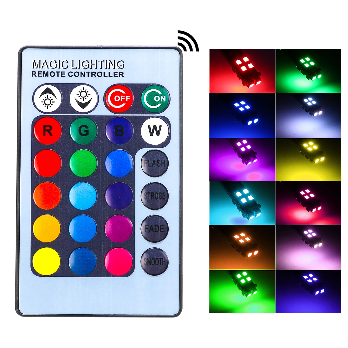 Автомобильный светильник для стайлинга 2 шт. H3 5050 RGB 12SMD светодиодный светодиодная