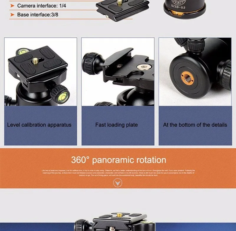 Beike QZSD Q666C Профессиональный штатив из углеродного волокна монопод для путешествий DSLR камера светильник компактная Портативная подставка 15 кг Максимальная нагрузка