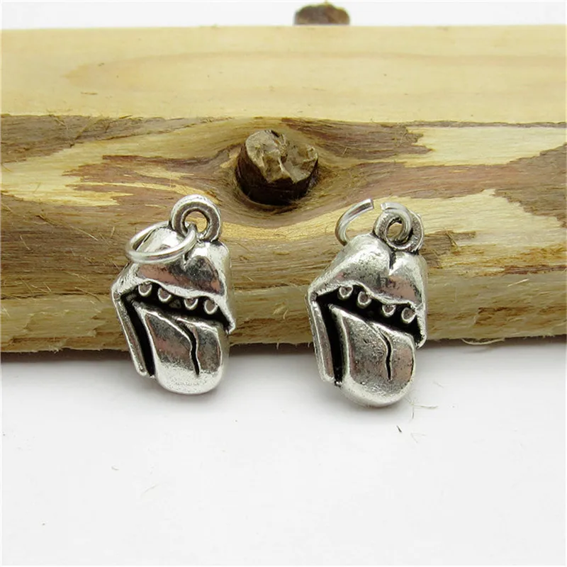 90PCS (13*9mm )Antique Silver Mouth Charms alloy pendant fit European Bracelets DIY Jewelry Making | Украшения и аксессуары