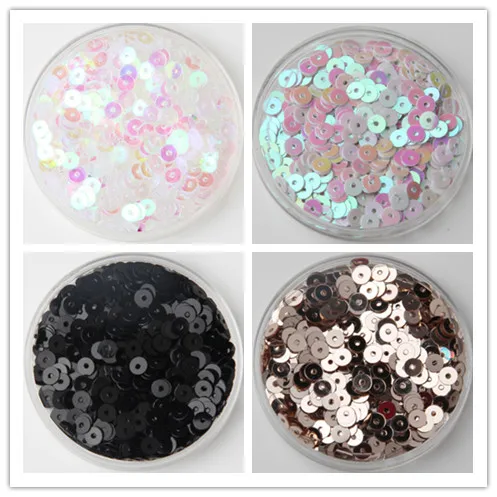 40 грамм 4 цвета 4 мм ПВХ блестки круглые свадебные аксессуары DIY 2017 новые черные цвета шампанского прозрачные белые AB