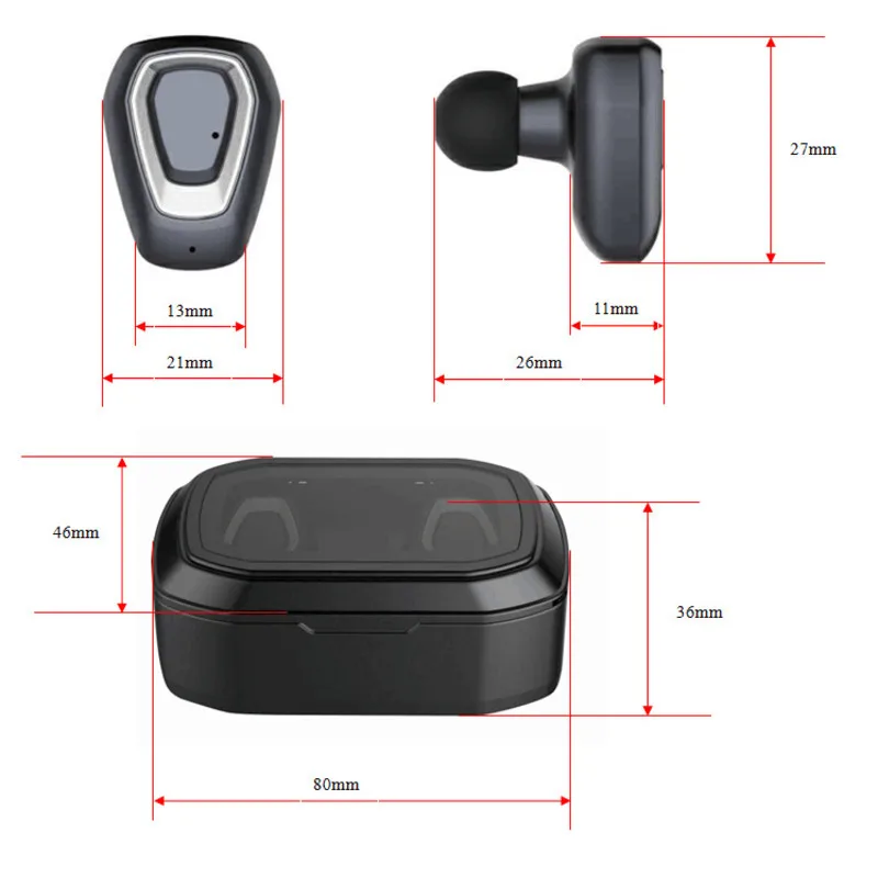 Водонепроницаемый Bluetooth гарнитура спортивные Беспроводной наушники 3dstereo Шум