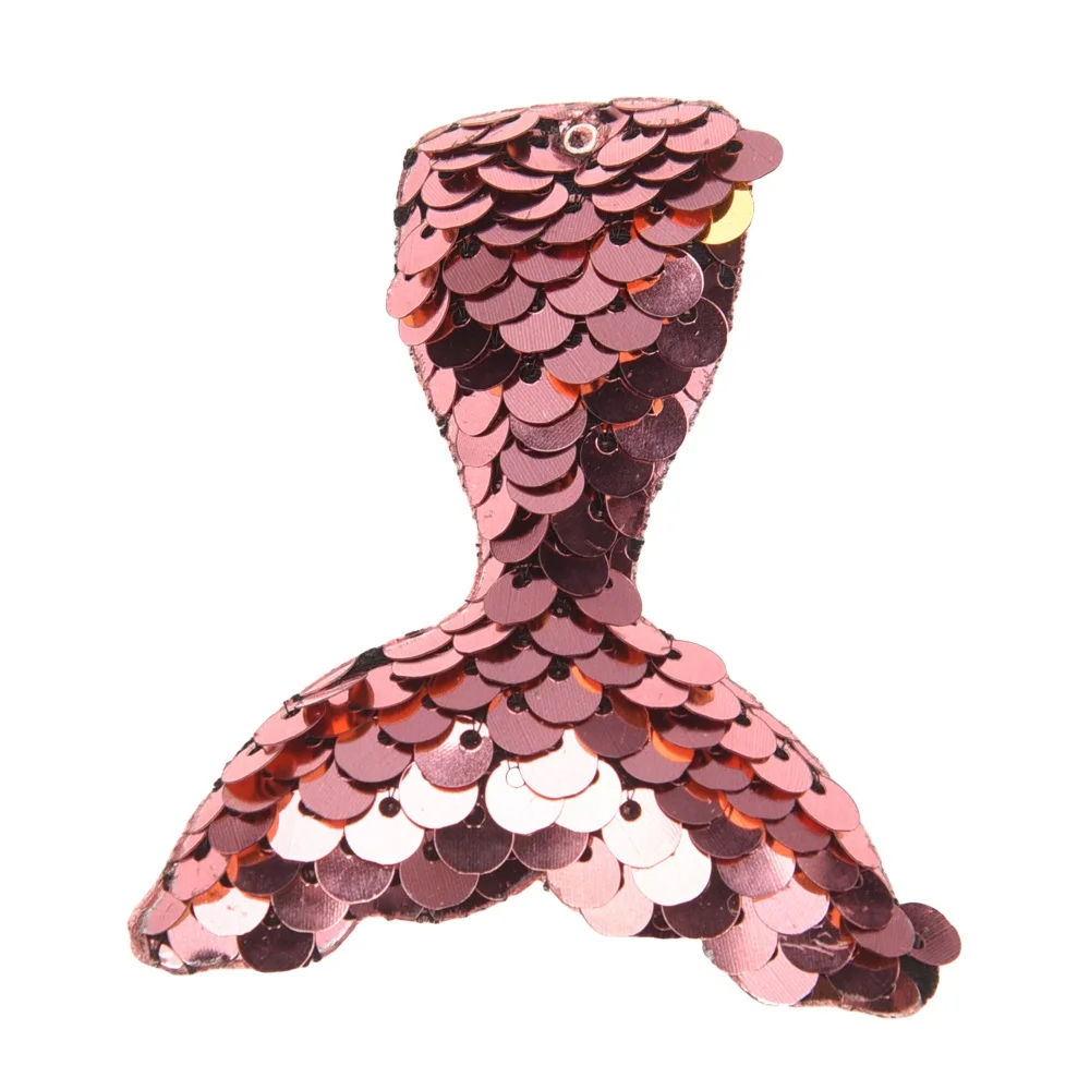 Wine Red 18 шт., аксессуары русалки с блестками, 5 см* 6 см, хвост русалки, аксессуары для волос, милые аксессуары русалки, блестящие головные уборы, без банта для волос - Цвет: Wine Red