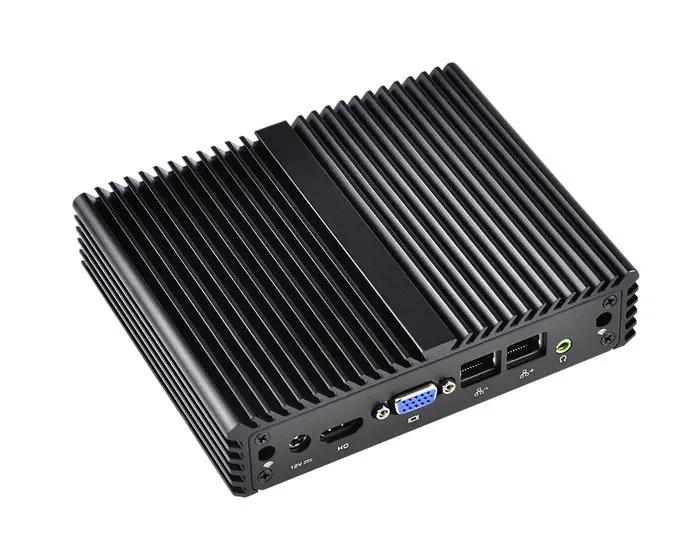 Thunderspeed безвентиляторный мини ПК 2 LAN J1900 четырехъядерный 1080P PFsense брандмауэр маршрутизатор Win10 Linux