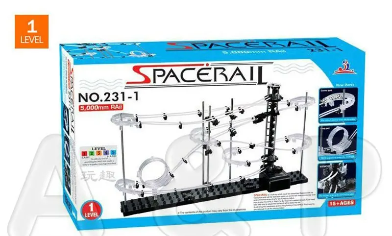 Белый Spacerail diy Space Warp эректор Набор Space Warp игрушки spacerail орбиты Забавный строительный мининабор, Roller Coaster игрушки Space Warp - Цвет: Белый