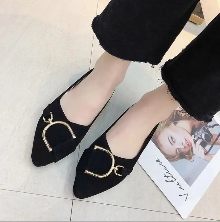 Женские балетки на плоской подошве с острым носком XDA повседневные Мокасины