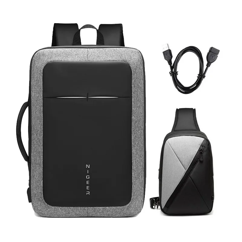 Set 6 Многофункциональный рюкзак mochila masculina USB для ноутбука, рюкзак для путешествий, рюкзак mochila escolar rugtas - Цвет: Set 6