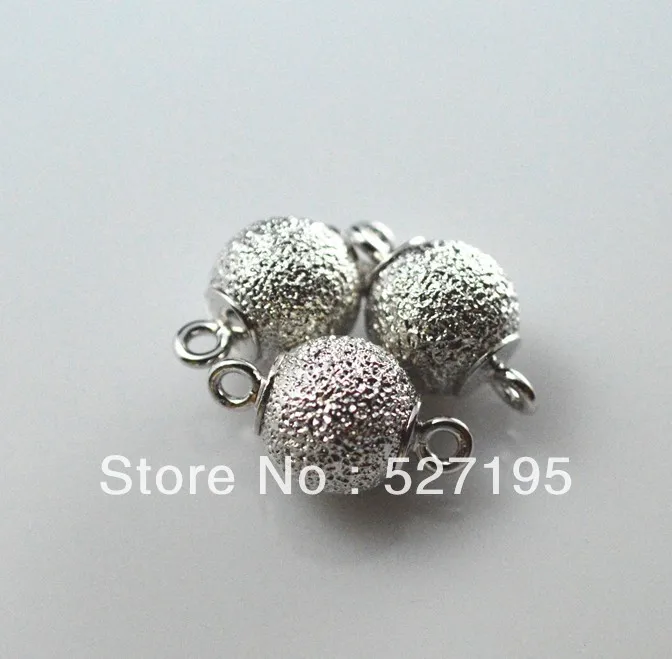 

rhodium plated 10 mm high quality solid ball, strong magnetic clasp, pearl clasp, DFK21 moonlight clasp