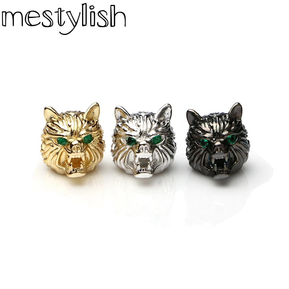 Новые модные бусины Mestylish в форме головы волка бусины-разделители аксессуары для