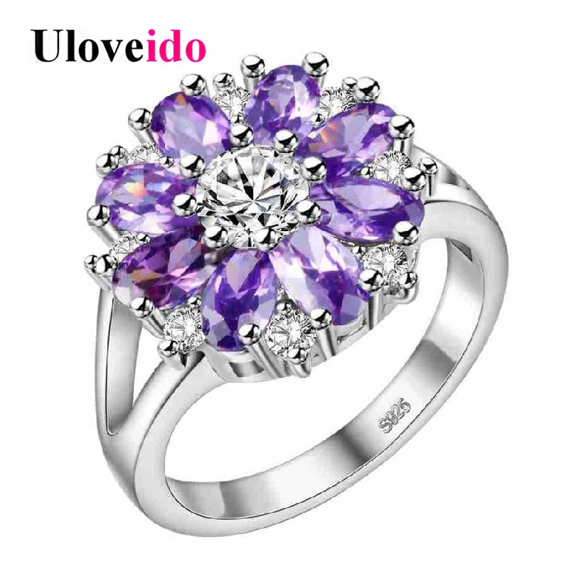 Женское Обручальное Кольцо Uloveido серебряное кольцо с кубическим цирконием для