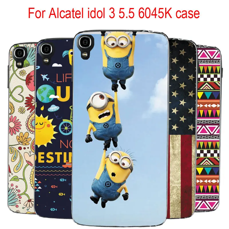 22 узор модный цветной рисунок твердый ПК чехол для Alcatel One Touch Idol 3 5 idol3_5.5_шаблон