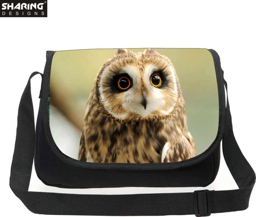 Высокая 3D сумка на плечо с милым животным принтом Совы модная через для мужчин