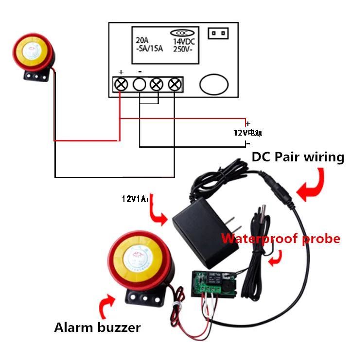 W1209WK W1209 WK DC 12V LED Digital Thermostat Temperature Control module Switch Module + NTC Sensor Smart | Электроника