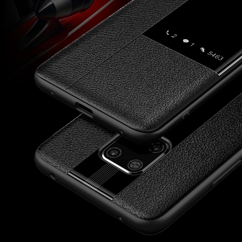 for huawei mate 20 leather case luxury genuine leather flip cases for huawei mate 20 pro mate 20 x mate 20 rs phone covers free global shipping