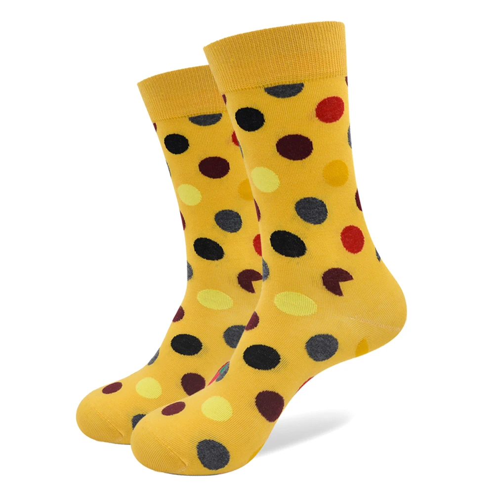 Носки мужские 10 пар/лот из чесаного хлопка повседневные с рисунком в крупную