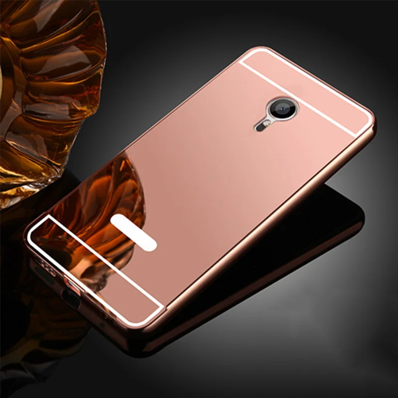 Luxury Plating Aluminum Frame+Acrylic Mirror Phone Case For Meizu MX5 Pro6 Meilan 2 3 note Metal Frame Battery Protective |