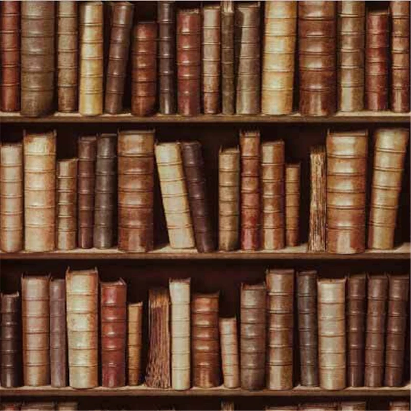 Beibehang китайская версия ретро имитация книг ПВХ водонепроницаемые обои сети кофе личности книжные полки обои