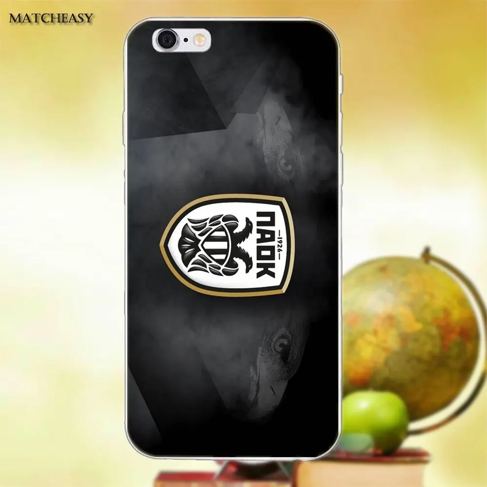 as picture Мягкий Силиконовый ТПУ прозрачный чехол Paok Fc Thessaloniki для Apple iPhone X XS Max XR 4 4S 5 5C SE 6 6S 7 8 Plus X - Цвет: as picture