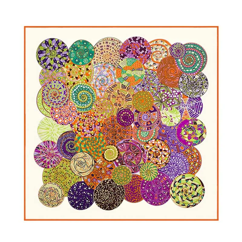 Роскошный брендовый шелковый шарф женские квадратные шарфы испанские Пейсли