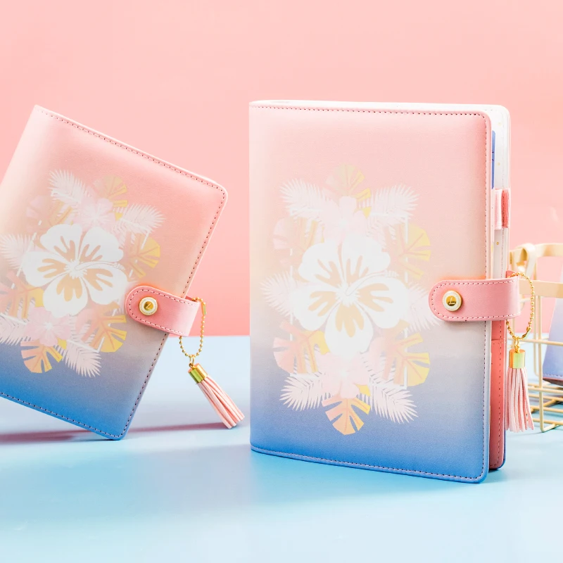 2020 Lovedoki блокнот Dokibook Еженедельный планер A6 розовый цветок 6 колец ежедневник