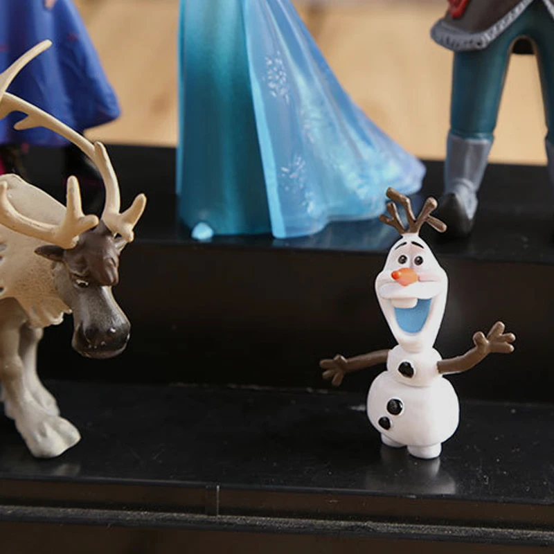 Disney 5 шт./лот Frozen Princess 10 см Анна Эльза Фигурки Кристофф Свен Олаф ПВХ модель куклы
