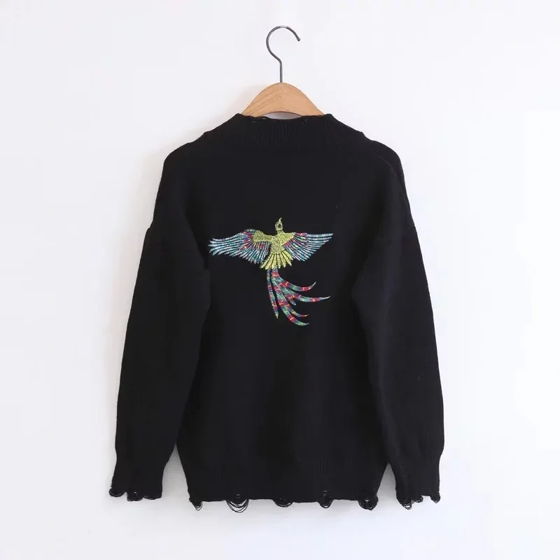 Осень 2017 г. новый европейский Стиль Женская мода v-образным вырезом с длинным