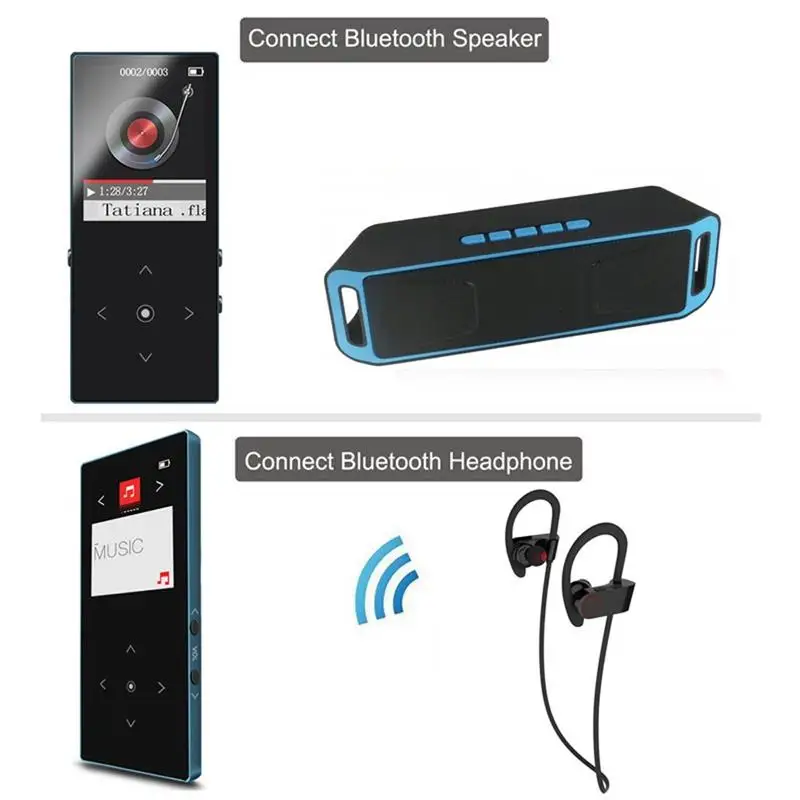 Многоязычный сенсорный ключ с Bluetooth HIFI MP3 плеер Небьющийся устойчивый к царапинам