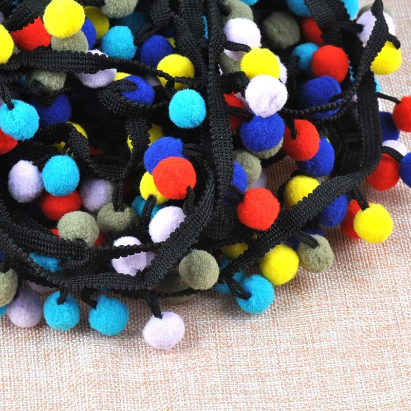 7 12 дизайн 15 мм Помпон Мяч планки ленты DIY Швейные аксессуары кружева украшения 2 Ярд/лот DIY CP1542 - Цвет: 7