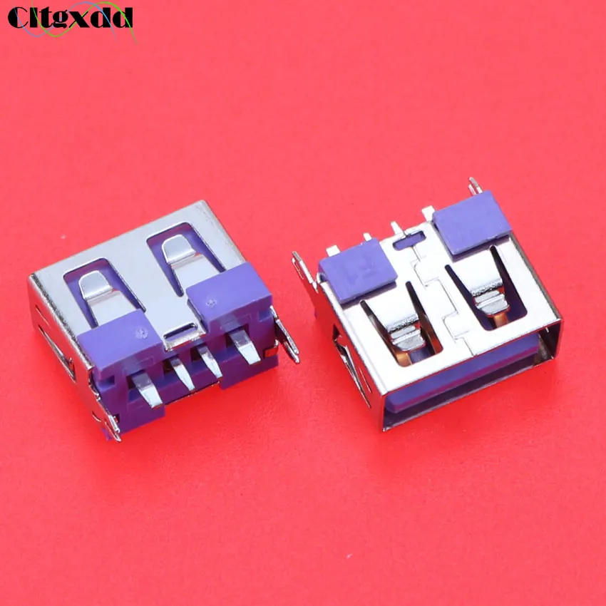 Cltgxdd 1 шт. USB Type A гнездовой разъем 180 градусов 4-контактный Разъемы 2 0 10 плоский