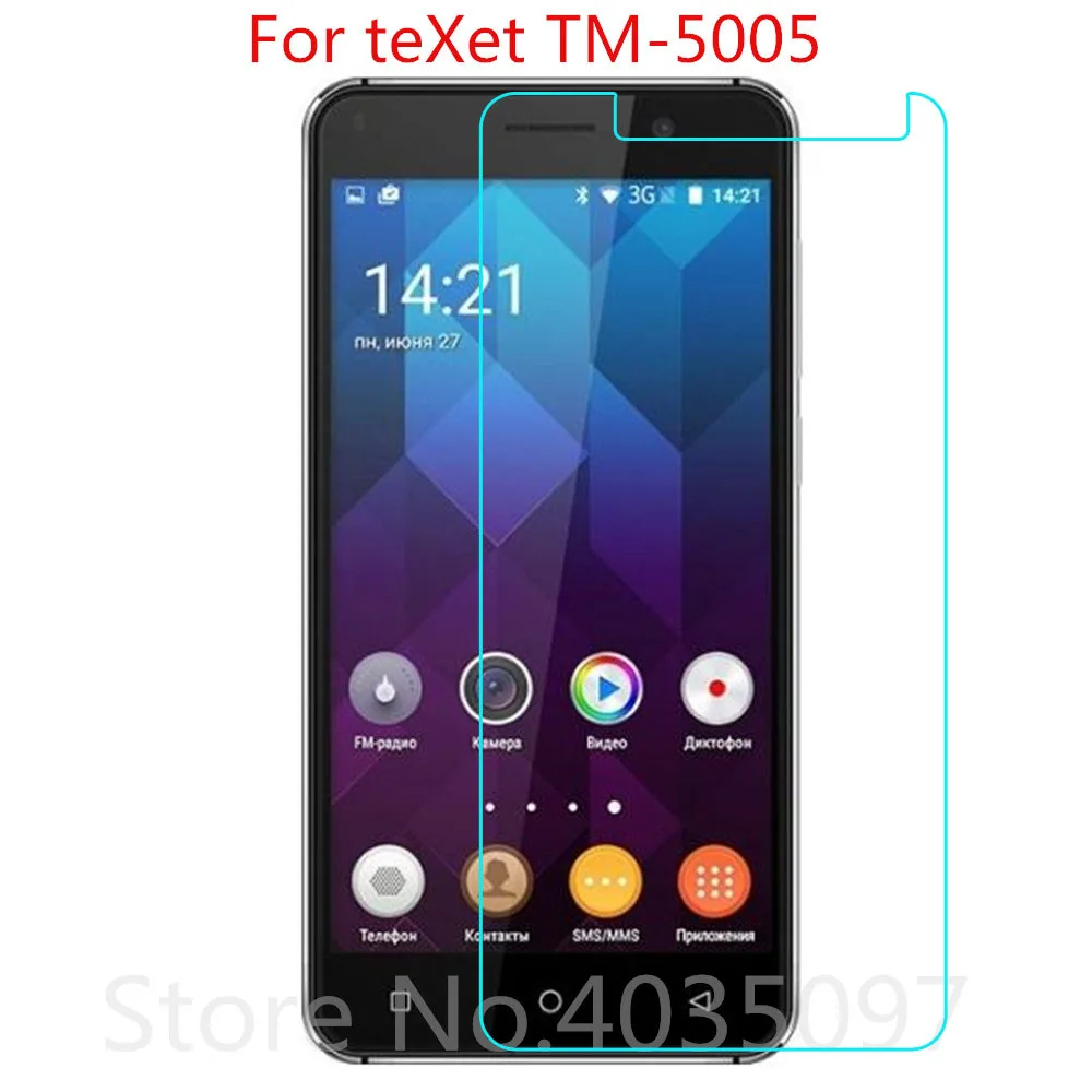 2.5D 9H закаленное стекло для teXet TM 5005 на телефон защитная пленка | Отзывы и видеообзор