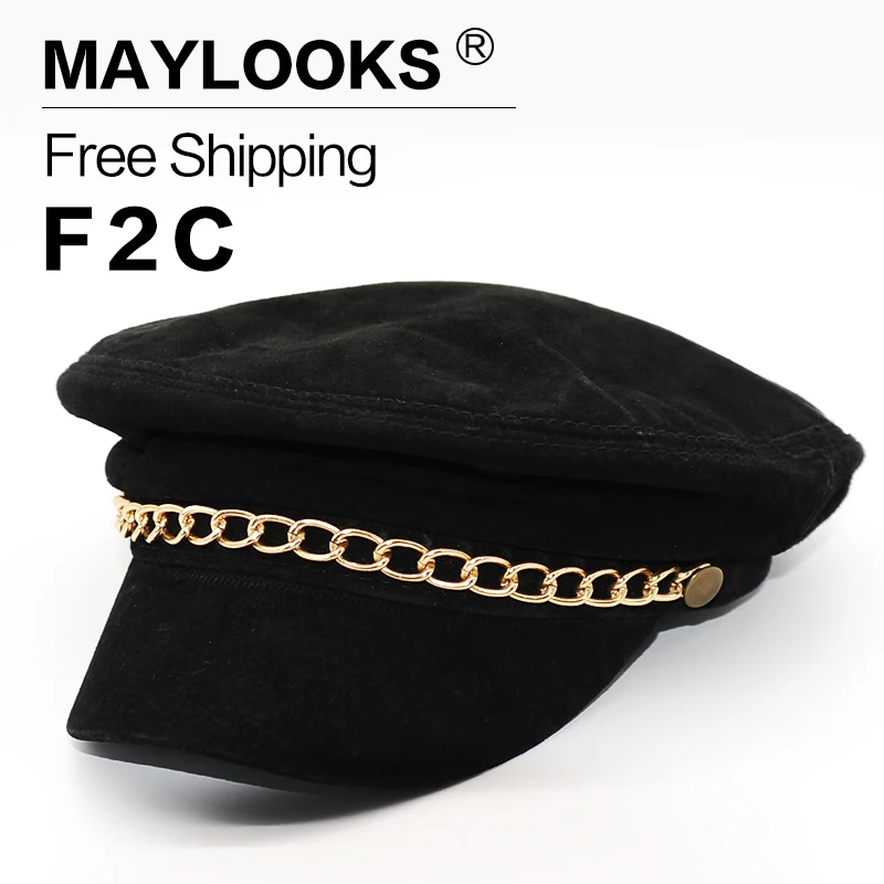 2018 реальные Gorras Maylooks модная обувь из натуральной кожи женские брендовые береты